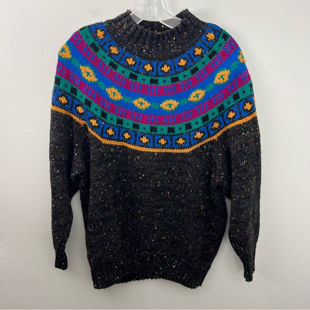 Vintage Wool Blend Fair Isle Sweater